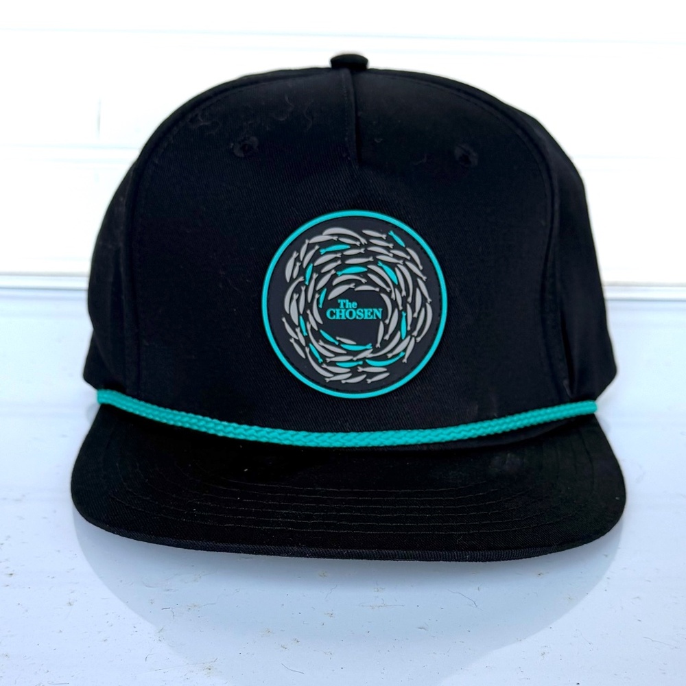 The Chosen Against The Current Rope Hat Black Cotton Twill Snapback Cap